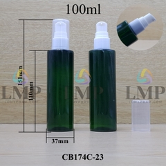 Chai PET vai ngang đầu xịt giọt 1 viền 100ml