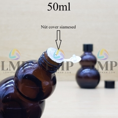 Chai hồ lô nắp vặn đen 50ml