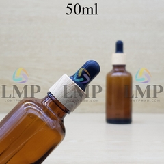 Chai tinh dầu nắp bóp khoen vân gỗ 50ml