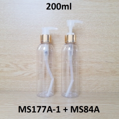 Chai trong vai tròn vòi trong khoen vàng 200ml