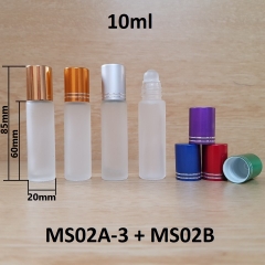Chai TT bi lăn mờ nắp vàng 2 viền 10ml