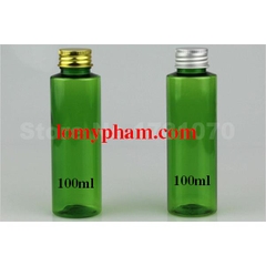 Chai xanh lá vai ngang nắp nhôm cuốn 100ml