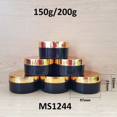 Hũ K đen nắp vàng