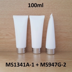 Tuýp tròn trắng bóng nắp bạc 100ml
