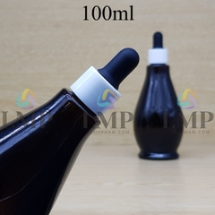 Chai đèn dầu nắp bóp khoen nhựa trơn 100ml