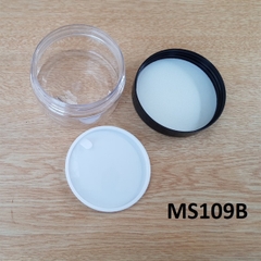Hũ nhựa trong nắp đen 100g