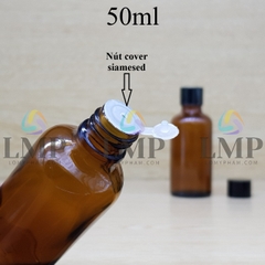 Chai tinh dầu nắp vặn đen 50ml