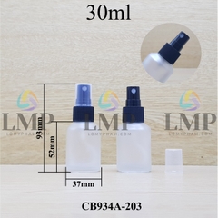 Chai thủy tinh vát đầu phun sương sọc 30ml