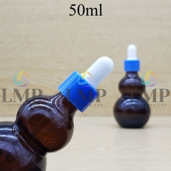 Chai hồ lô nắp bóp khoen nhựa trơn 50ml