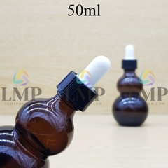 Chai hồ lô nắp bóp khoen nhựa sọc 50ml