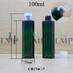 Chai PET vai ngang nắp bật sọc 100ml