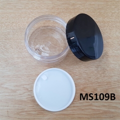 Hũ nhựa trong nắp đen 100g
