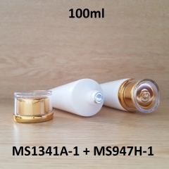 Tuýp tròn trắng bóng nắp vàng 100ml