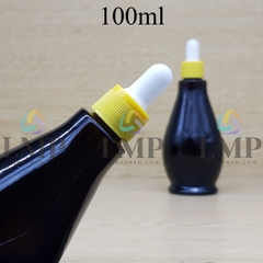Chai đèn dầu nắp bóp khoen nhựa sọc 100ml