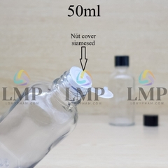 Chai tinh dầu nắp vặn đen 50ml
