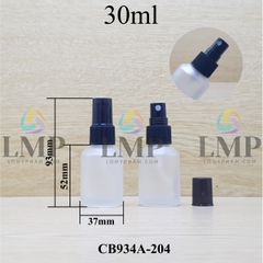 Chai thủy tinh vát đầu phun sương sọc 30ml