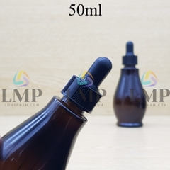 Chai đèn dầu nắp bóp khoen nhựa sọc 50ml