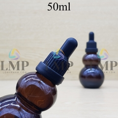 Chai hồ lô nắp bóp sọc dày 50ml