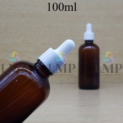 Chai tinh dầu nắp bóp khoen nhựa trơn 100ml