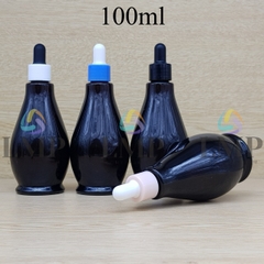 Chai đèn dầu nắp bóp khoen nhựa trơn 100ml