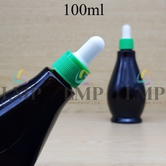 Chai đèn dầu nắp bóp khoen nhựa sọc 100ml
