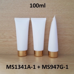 Tuýp tròn trắng bóng nắp vàng 100ml