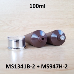 Tuýp tròn nâu nhám nắp bạc 100ml
