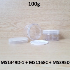 Hũ nhựa nắp nhựa trong 100g