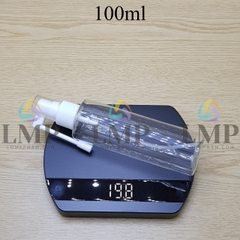 Chai PET vai ngang đầu xịt mũi 360 độ 100ml