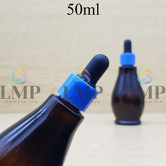 Chai đèn dầu nắp bóp khoen nhựa trơn 50ml