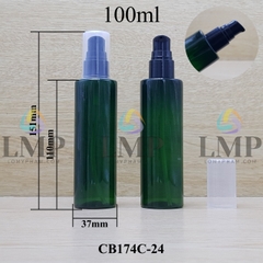 Chai PET vai ngang đầu xịt giọt 1 viền 100ml