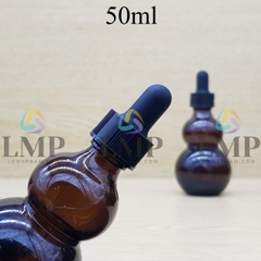 Chai hồ lô nắp bóp khoen nhựa sọc 50ml