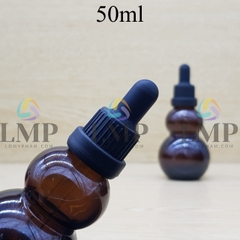 Chai hồ lô nắp bóp sọc dày 50ml
