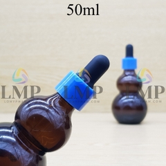Chai hồ lô nắp bóp khoen nhựa trơn 50ml