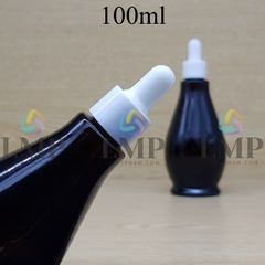 Chai đèn dầu nắp bóp khoen nhựa trơn 100ml