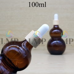 Chai hồ lô nắp bóp khoen vân gỗ 100ml