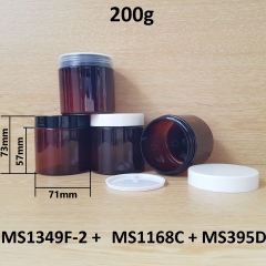 Hũ nhựa màu nâu nắp nhựa 200g