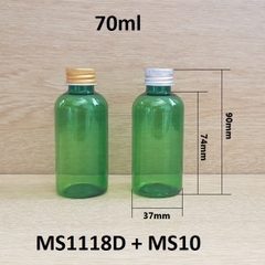 Chai xanh lá nắp cuốn biên 70ml