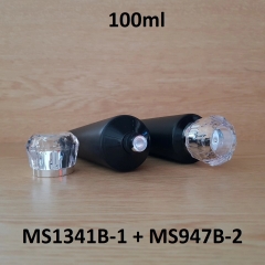 Tuýp tròn đen nhám nắp bạc 100ml