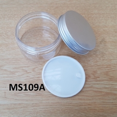 Hũ nhựa trong nắp thiếc 100g