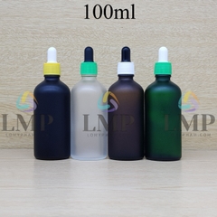 Chai tinh dầu phun mờ nắp bóp khoen nhựa sọc 100ml