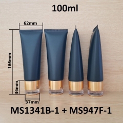 Tuýp tròn đen nhám nắp vàng 100ml