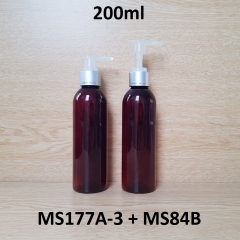 Chai nâu vai tròn vòi trong khoen bạc 200ml