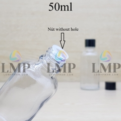 Chai tinh dầu nắp vặn đen 50ml