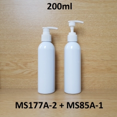 Chai trắng vai tròn vòi van sọc trắng 200ml