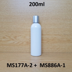 Chai trắng vai tròn nắp nhấn trong xi bạc 200ml