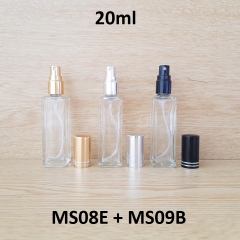 Chai vuông cao phun sương 2 viền 20ml
