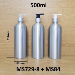 Chai nhôm vòi van xi bạc 500ml