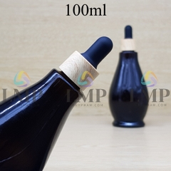 Chai đèn dầu nắp bóp khoen vân gỗ 100ml