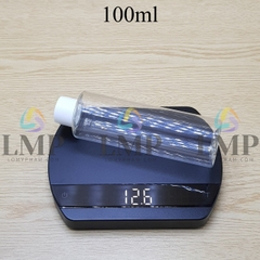 Chai PET vai ngang nắp vặn trơn 100ml